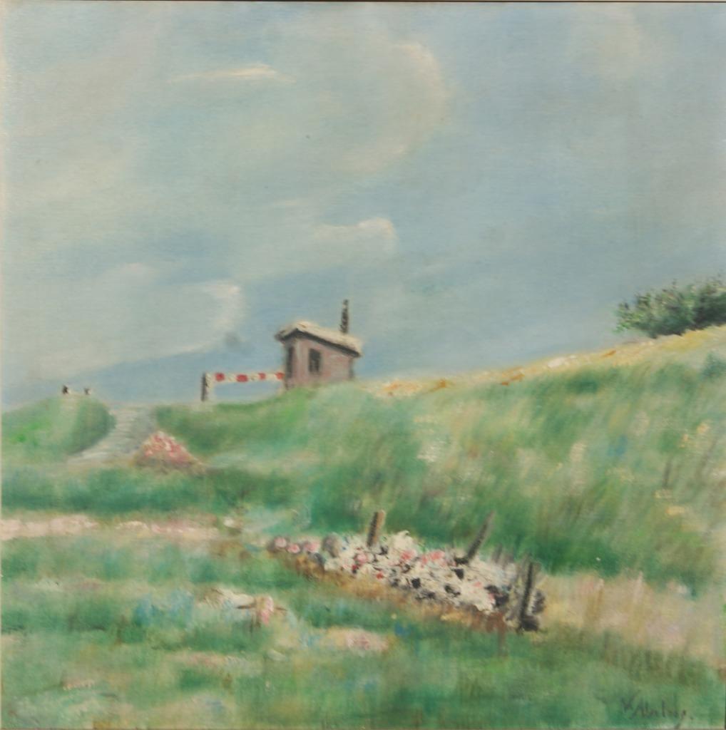 Victor Abeloos (1881-1965): Landschap (O/D, 51 x 51 cm), Antiquités & Art, Envoi