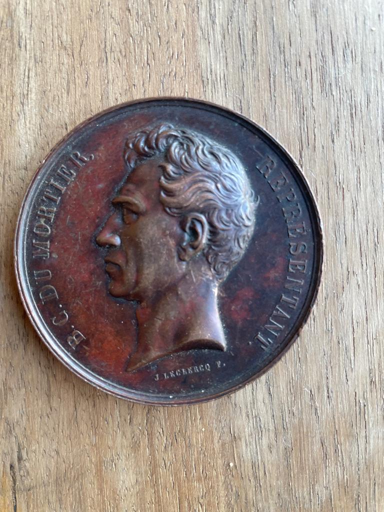 medaille B.C. du Mortier 1859, Ophalen of Verzenden, Brons
