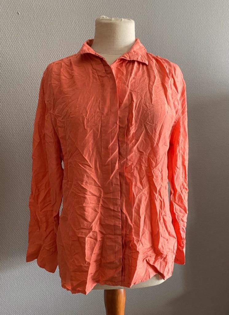 Koraalkleurige zijden blouse Betty Barclay maat 40, Betty Barclay, Envoi, Porté, Taille 38/40 (M)
