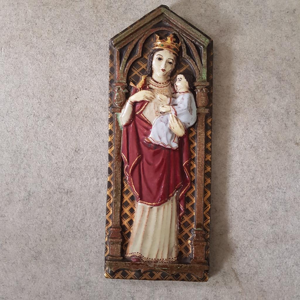 Wandkeramiek Maria met kind, Ophalen of Verzenden