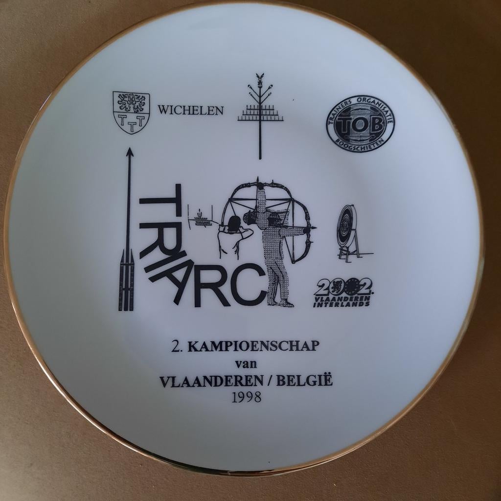 Planche de tir à l'arc (porcelaine). Très bon état., Enlèvement ou Envoi, Comme neuf