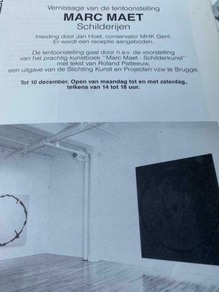 Marc Maet vmhk catalogusfolder, Ophalen of Verzenden, Zo goed als nieuw, Schilder- en Tekenkunst