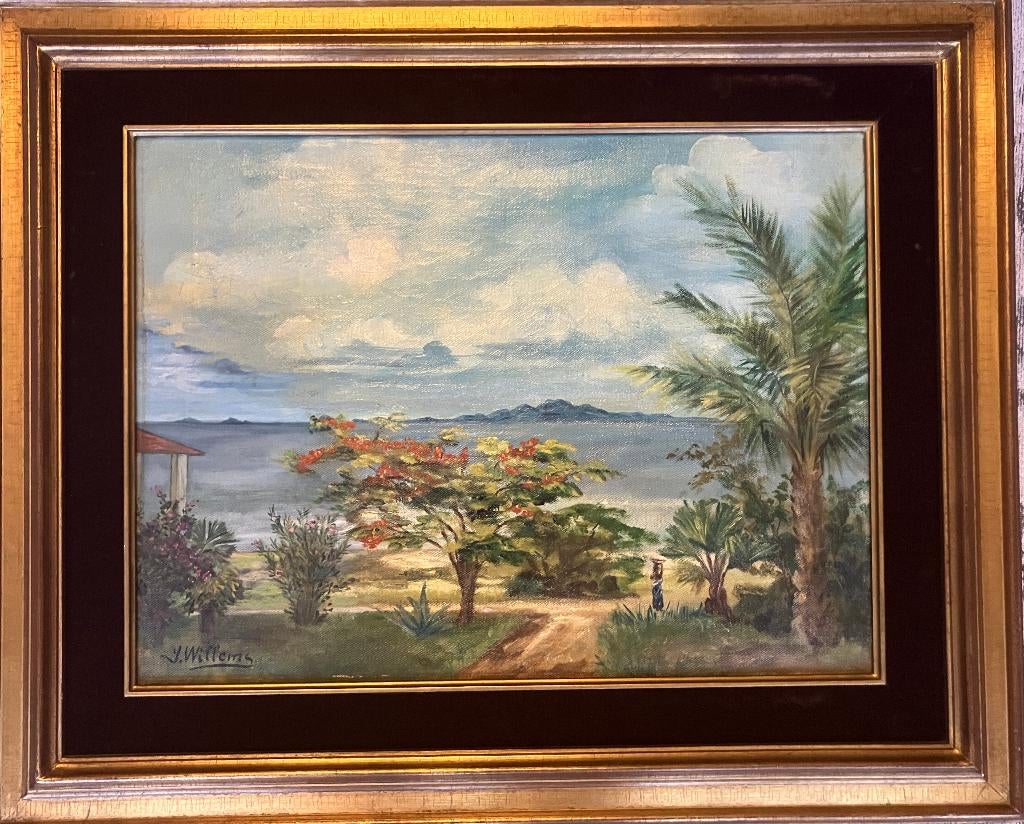 Afrikaans landschap Congo - Olieverf op doek (Joseph Willems, Ophalen