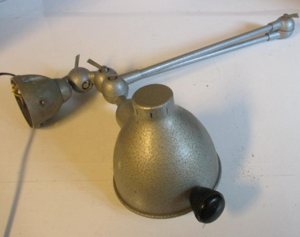 ancienne lampe de studio industrielle Jielde atelier grise, Antiquités & Art, Antiquités | Éclairage, Envoi