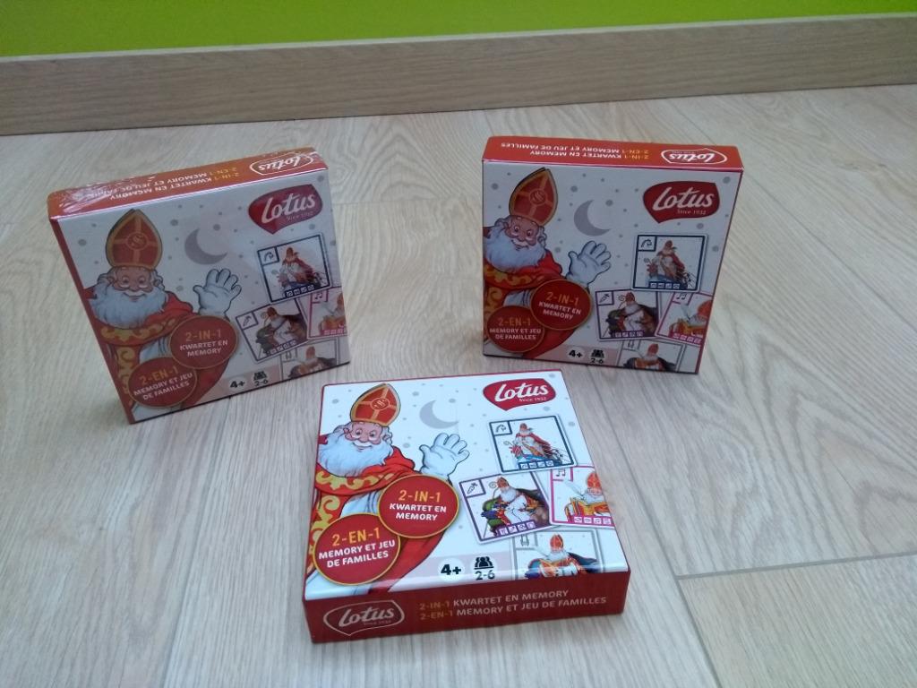 Sinterklaas kwartet en memory - 2 in 1 - 3 stuks, Kinderen en Baby's, Speelgoed | Educatief en Creatief, Ophalen