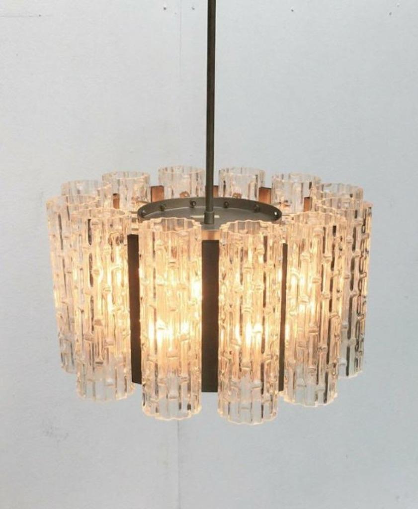 vintage Doria hanglamp luster old stock Mid-Century chrome, Ophalen, Huis en Inrichting