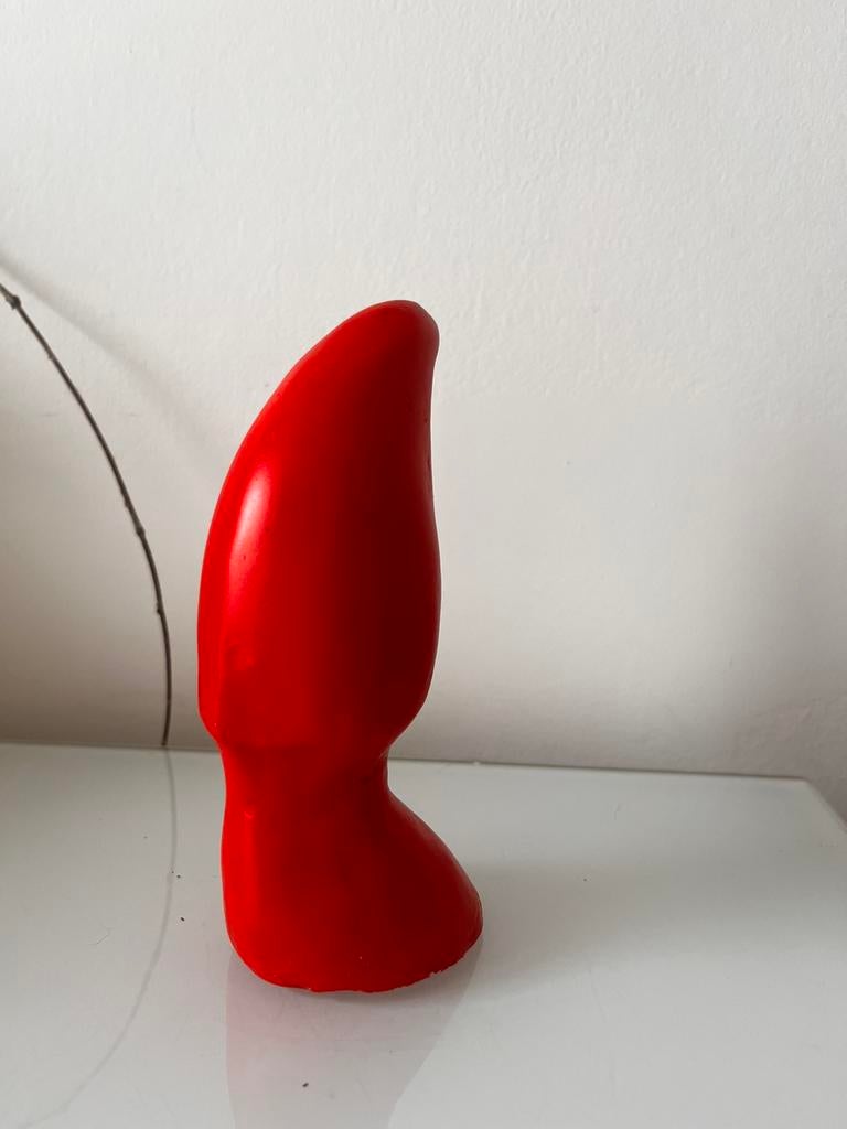 Beeldje rood 17cm handgemaakt, Verzamelen, Ophalen of Verzenden