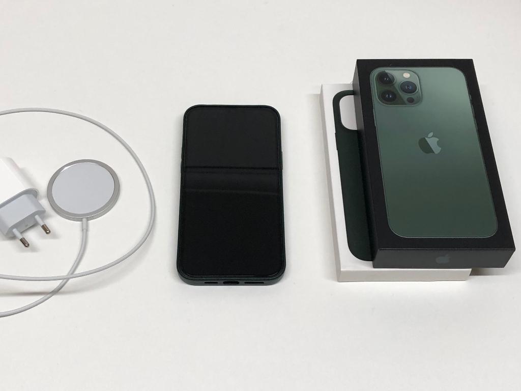 iPhone 13 Pro Max met toebehoren, Telecommunicatie, Mobiele telefoons | Apple iPhone, Ophalen, 128 GB, Zonder simlock, Groen