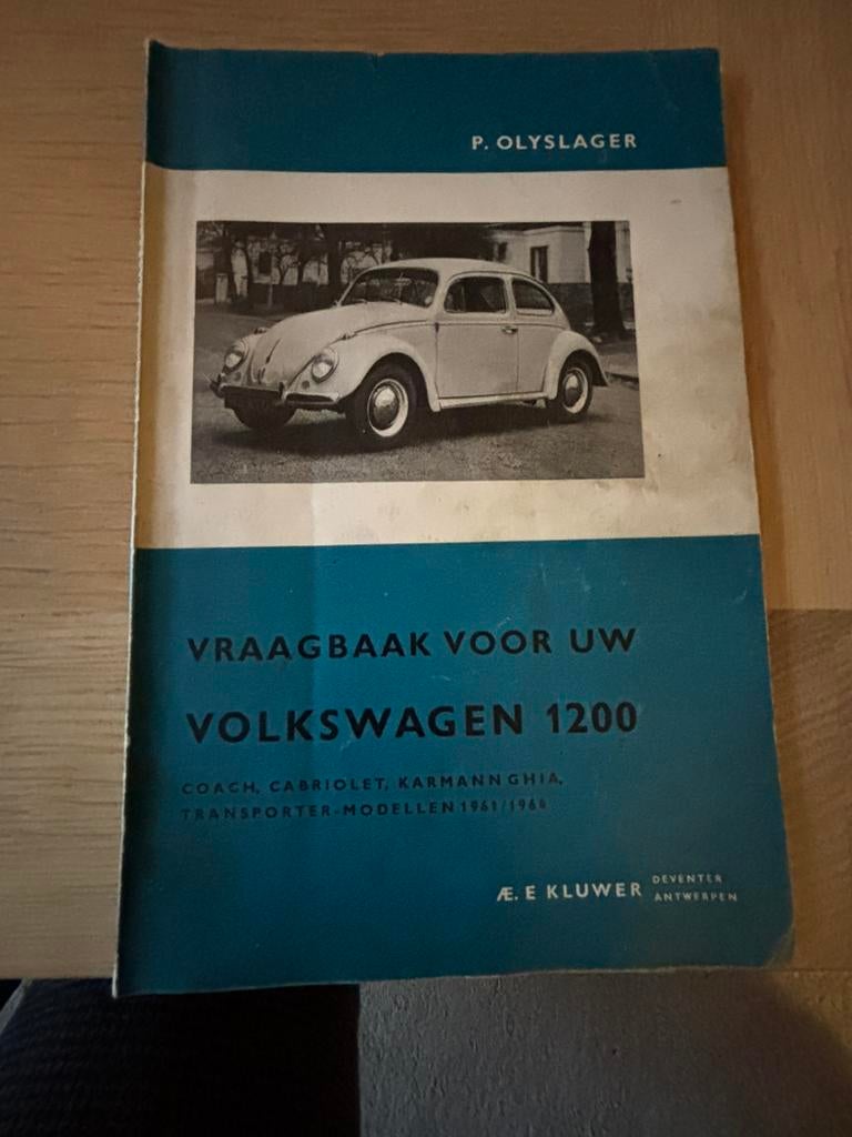 Handleiding - vraagbaak - VW kever 1200 - 1961-1964, Ophalen of Verzenden