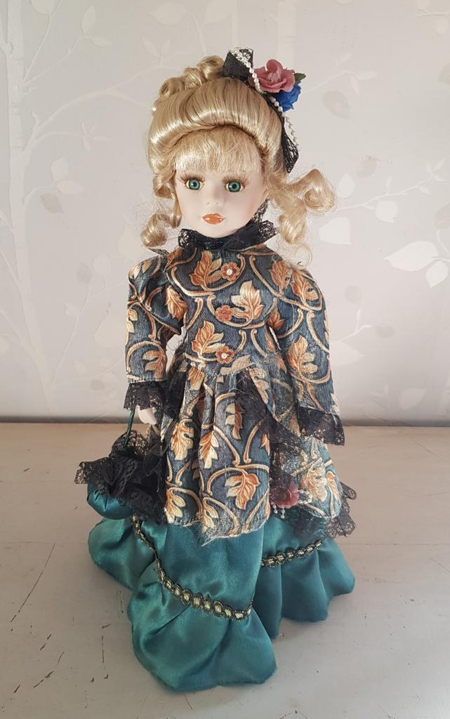 Poupée en porcelaine 40cm, Ophalen of Verzenden, Zo goed als nieuw, Pop