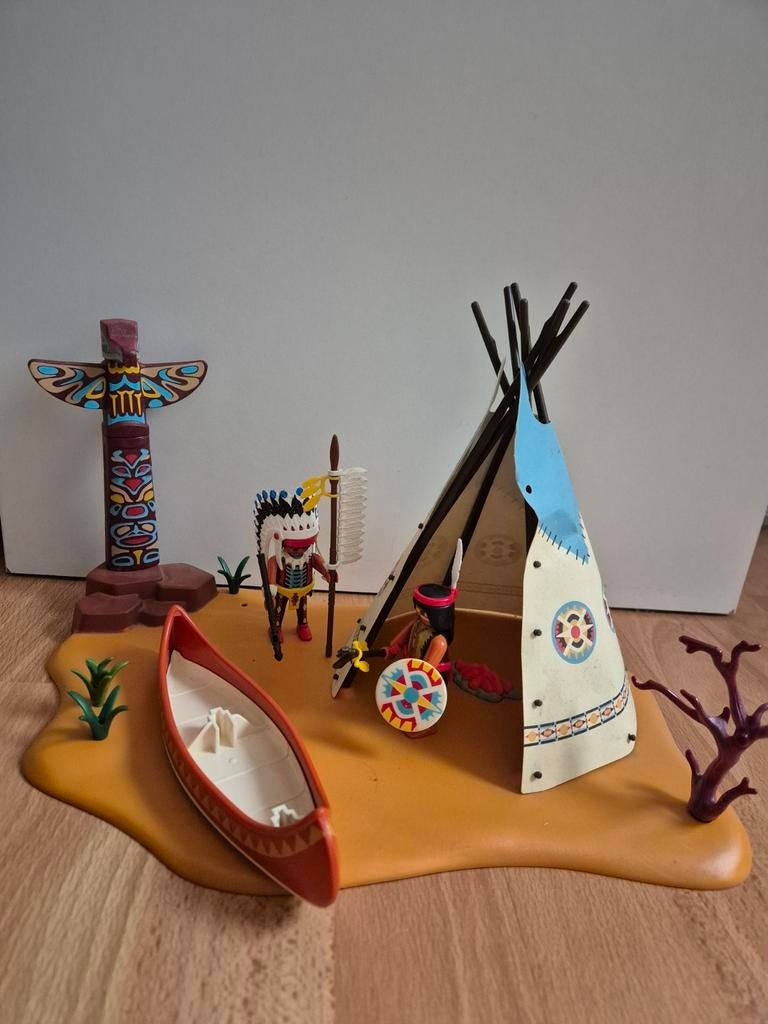 Playmobil indianen, Kinderen en Baby's, Ophalen of Verzenden, Zo goed als nieuw, Complete set