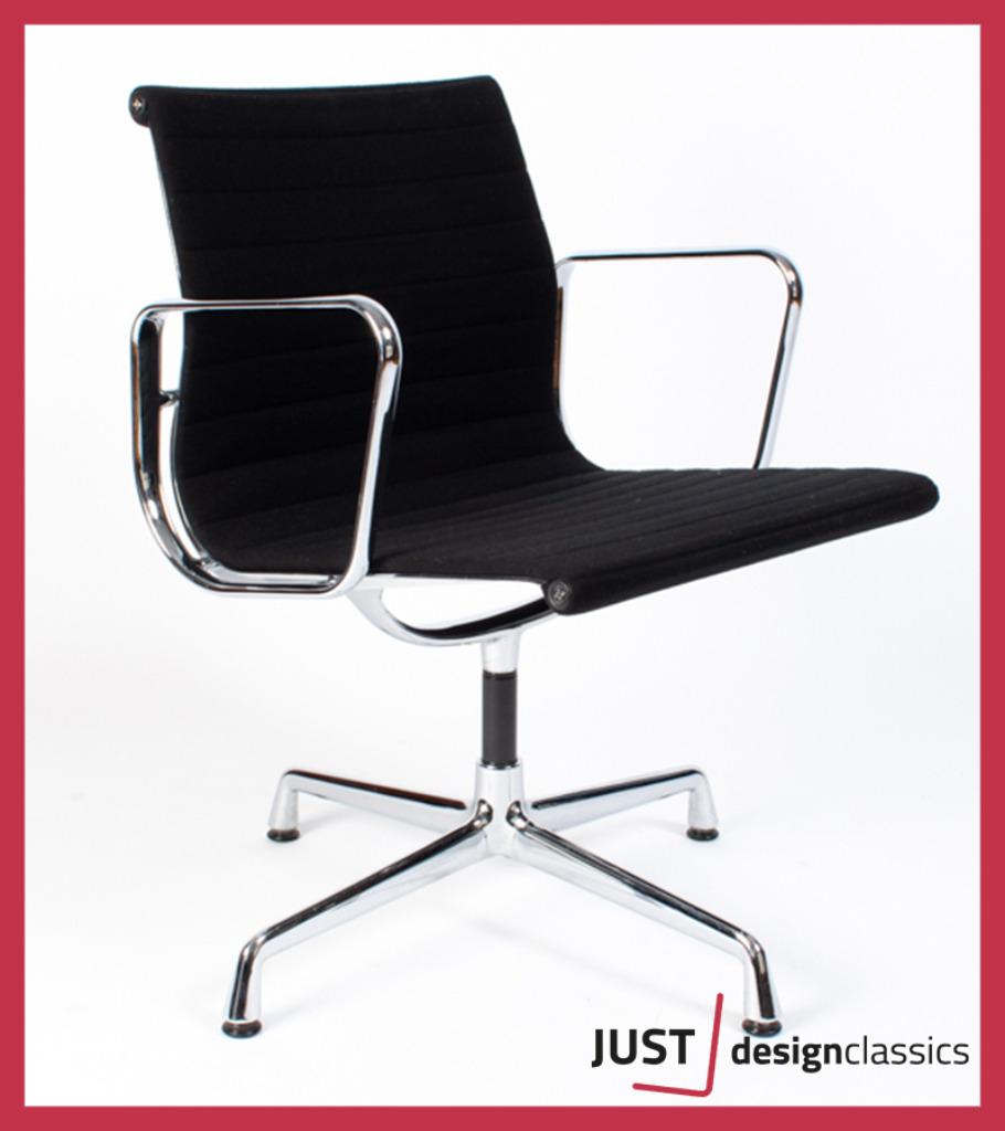 Vitra Eames ea108 Zwart Hopsak Chroom (voorraad:2 ), Huis en Inrichting, Ophalen, Gebruikt, Zwart