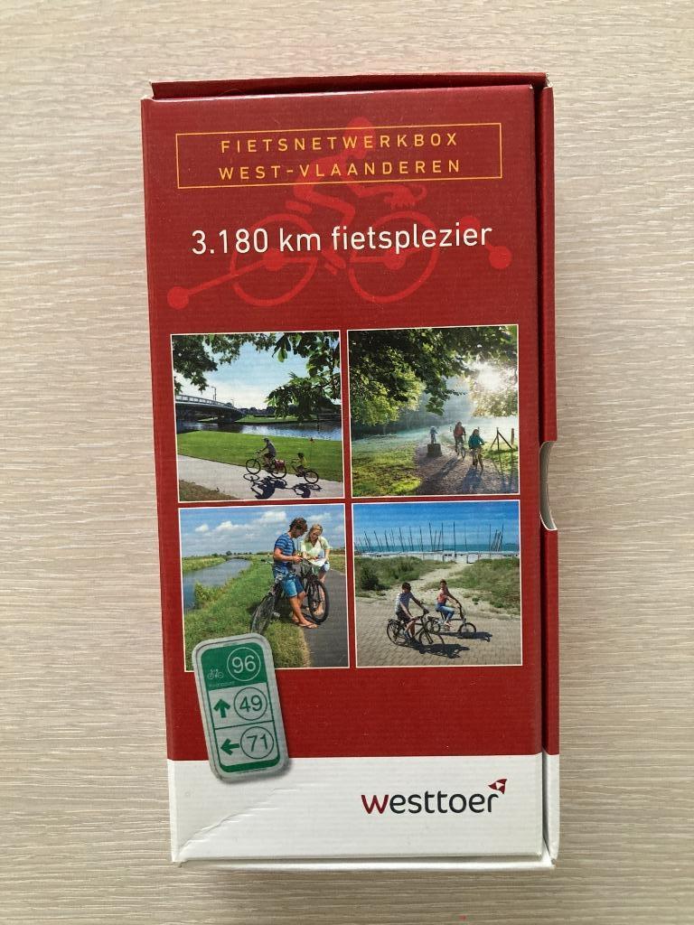 Fietsnetwerkbox West-Vlaanderen, Boeken, Atlassen en Landkaarten, Ophalen, Zo goed als nieuw, België, Overige typen