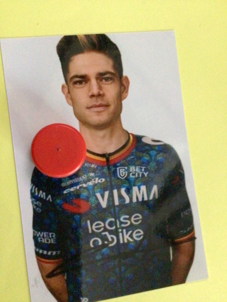 Wielerfoto team visma wout van aert, Envoi, Comme neuf