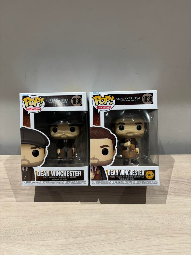 Funko Pop Supernatural Dean Winchester #1836 Regular + CHASE, Verzamelen, Ophalen of Verzenden, Zo goed als nieuw
