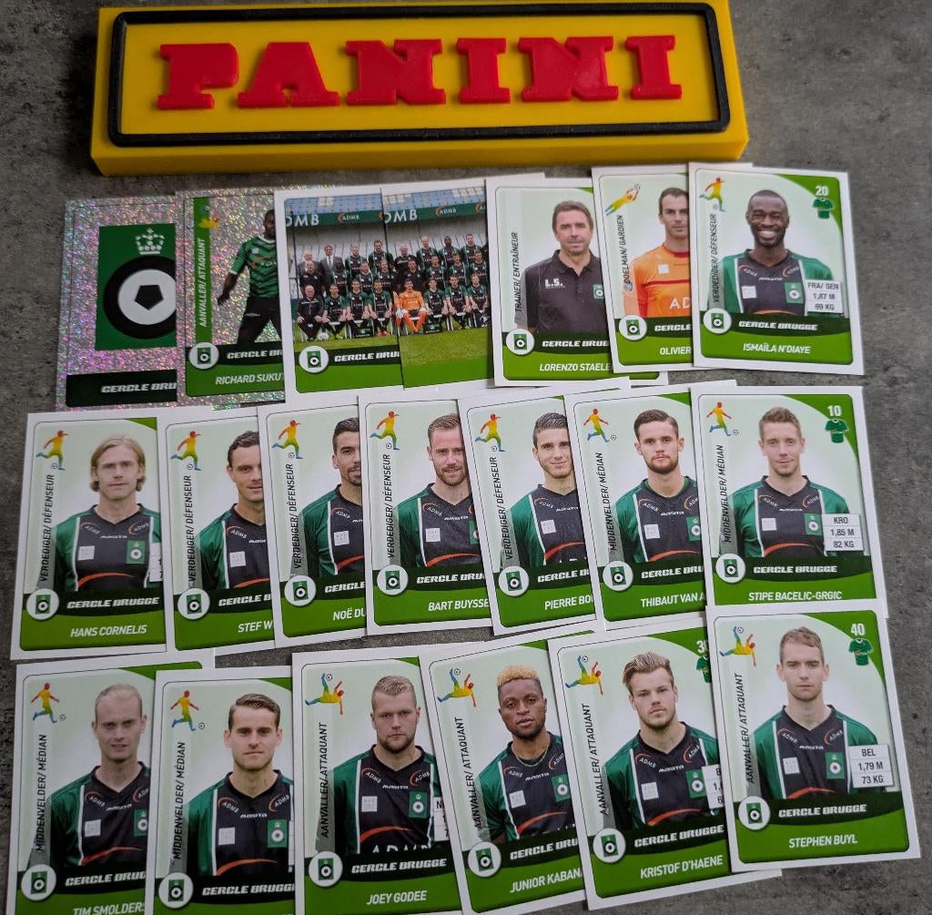 Panini FOOTBALL 2015 20 STICKERS CERCLE BRUGGE VOETBAL, Ophalen of Verzenden, Nieuw