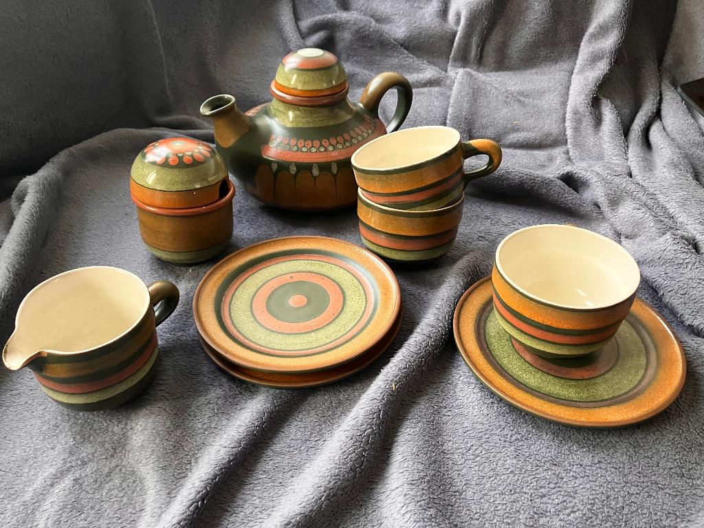 Vintage KMK Kupfermühle 'Lima' koffie/theeservies, Enlèvement ou Envoi