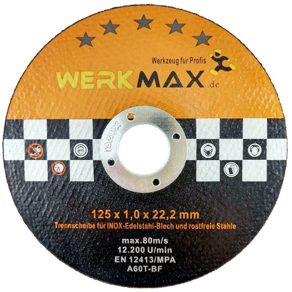 Disques à tronçonner 50 pièces 125 x 1mm Inox !!!, Bricolage & Construction, Enlèvement ou Envoi, Neuf, Autres types, Inox