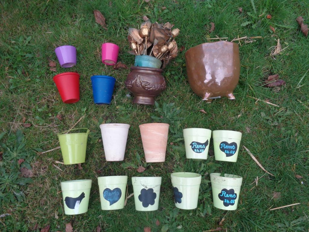 Pots de fleurs  (au choix), Jardin & Terrasse, Moins de 25 cm, Synthétique, Enlèvement, Utilisé