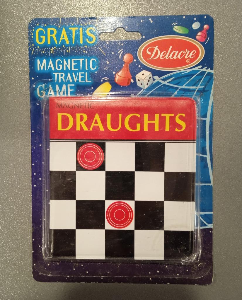 Jeu de Dames de voyage - Delacre, 1 ou 2 joueurs, Enlèvement ou Envoi, Comme neuf, Jeu de voyage