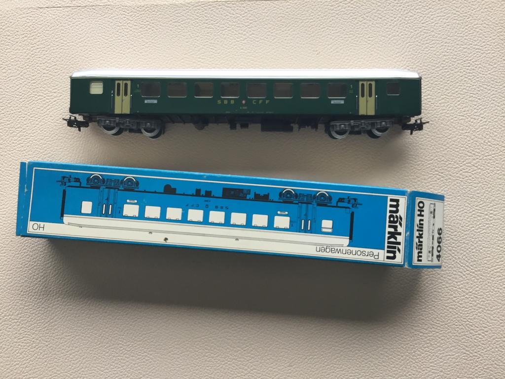 Marklin 4066 Zwitserland (3), Wisselstroom, Gebruikt, Wagon, Ophalen of Verzenden