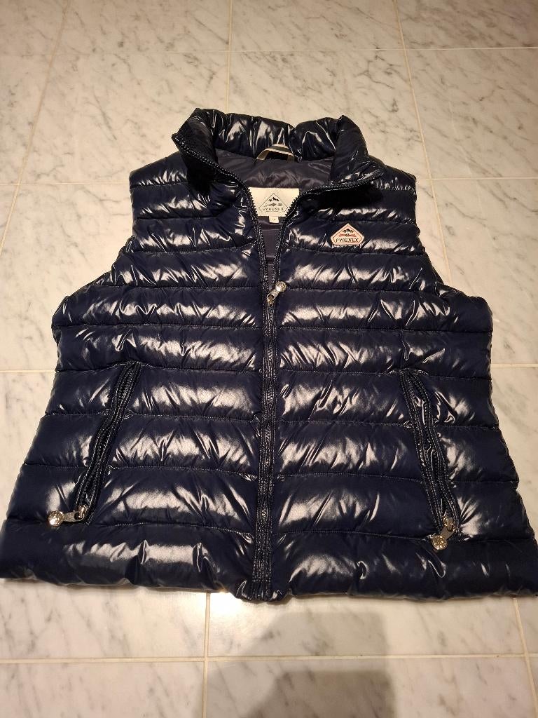 PYRENEX Blouson doudoune sans manche laqué bleu T: 44, Taille 42/44 (L), Enlèvement ou Envoi, Comme neuf, Bleu