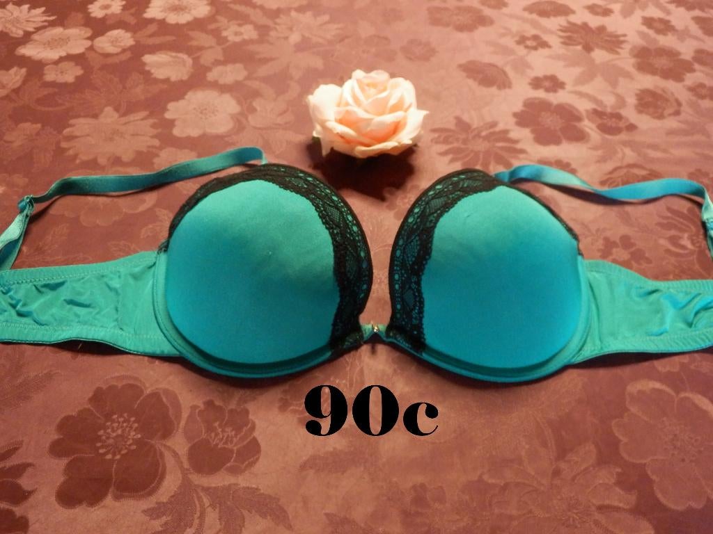 (92)- soutien gorge femme t.90c bleu noir - marie meili -, Marie meili, Ophalen of Verzenden, Blauw, BH