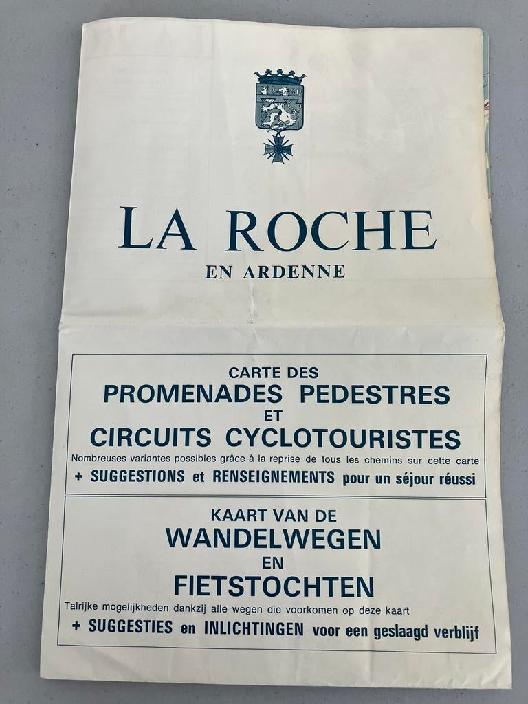 VINTAGE Stadsplan LA ROCHE EN ARDENNE., Boeken, Atlassen en Landkaarten, Ophalen of Verzenden