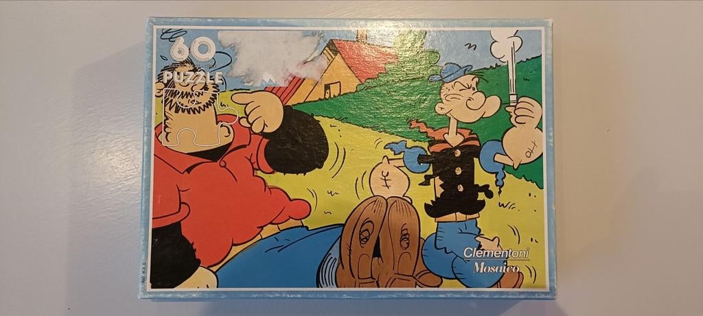 Popeye puzzel 60 stukken 1990 compleet, Ophalen of Verzenden, Meer dan 50 stukjes, Gebruikt, 6 jaar of ouder