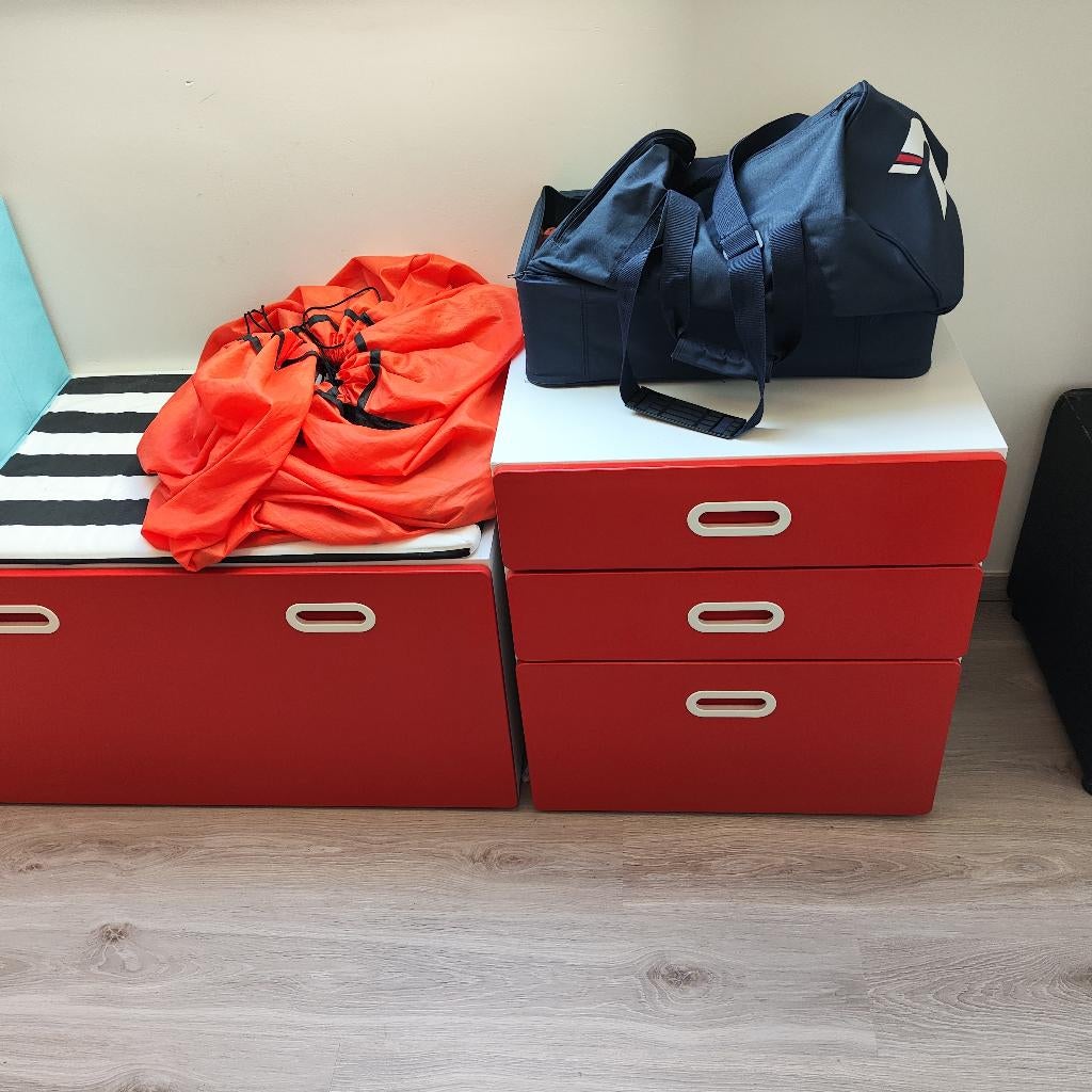 Ikea kastjes met schuiven / op wieltjes, Huis en Inrichting, Kasten | Ladekasten, Ophalen, Gebruikt