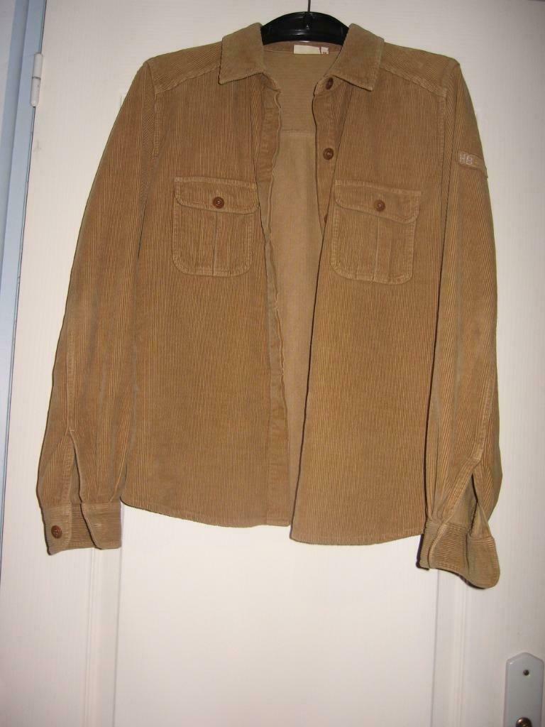 Hampton Bays of HB fijn geribbeld beige fluwelen overhemd., Kleding | Dames, Maat 38/40 (M), Beige, Ophalen of Verzenden, Zo goed als nieuw
