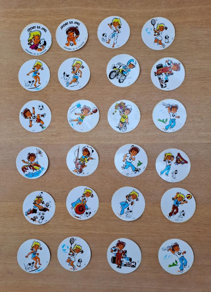 Volledige serie van 20 stickers Sport en Spel Generale Bank, Verzamelen, Ophalen, Zo goed als nieuw, Sport