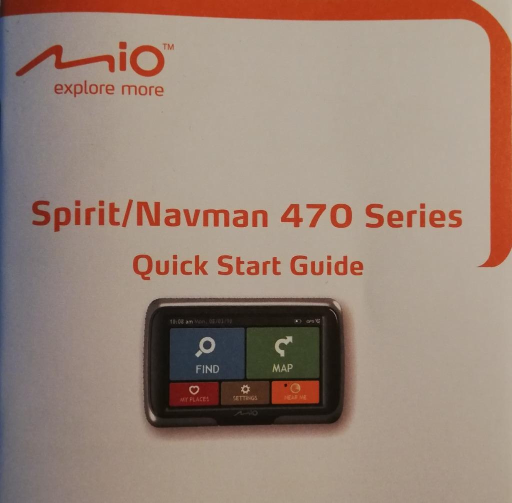 MIO Spirit/Navman 470 Series Handleiding & Software, Ophalen of Verzenden, Zo goed als nieuw
