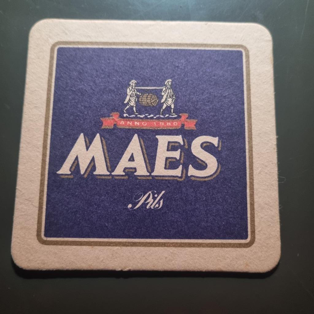 Sous Bock Maes Pils (modèle 9), Ophalen of Verzenden, Gebruikt, Viltje(s), Overige merken