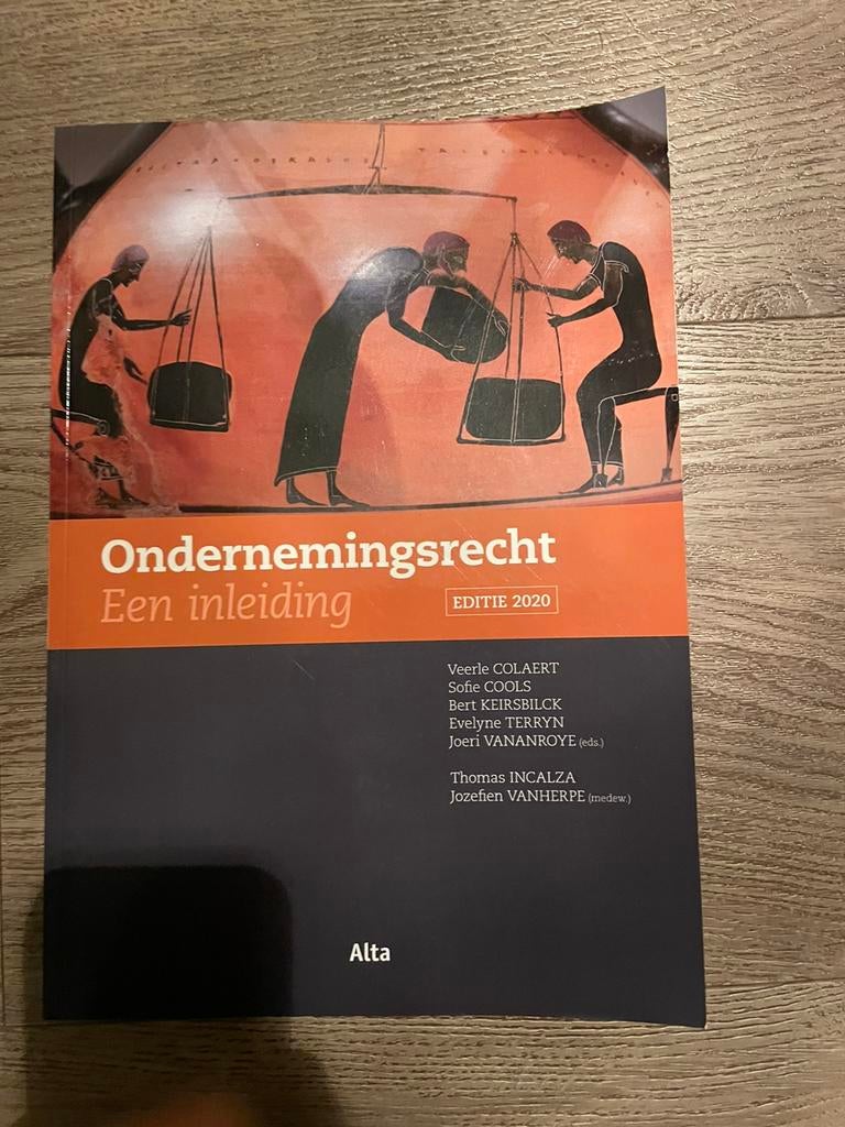 Cursus Ondernemingsrecht 2020, Enlèvement ou Envoi, Comme neuf, Enseignement supérieur
