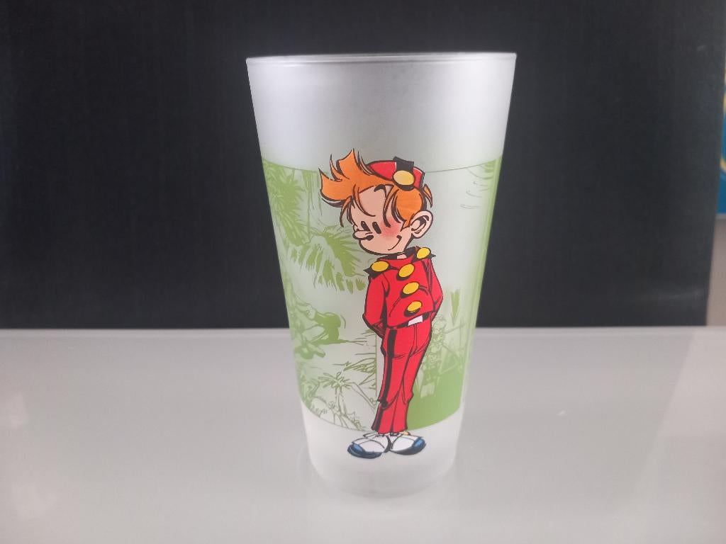 Glass Spirou personnage de dessin animé BD, Collections, Enlèvement ou Envoi, Comme neuf, Verre à soda