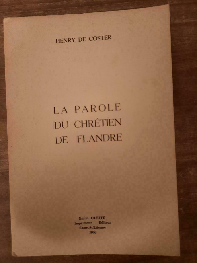 La Parole du Chrétien de Flandre, Ophalen of Verzenden, Gelezen