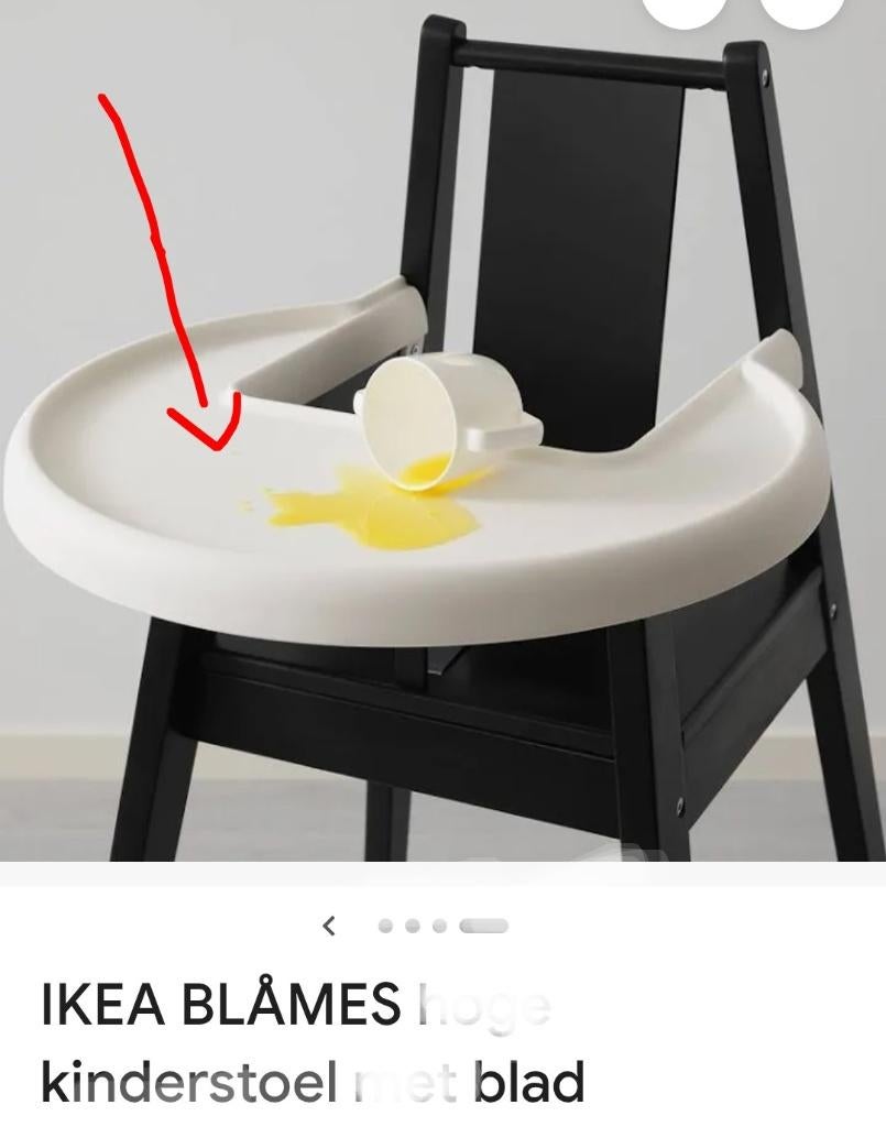 Blad voor Ikea eetstoel, Kinderen en Baby's, Kinderstoelen, Ophalen of Verzenden, Gebruikt, Meegroeistoel, Afneembaar eetblad