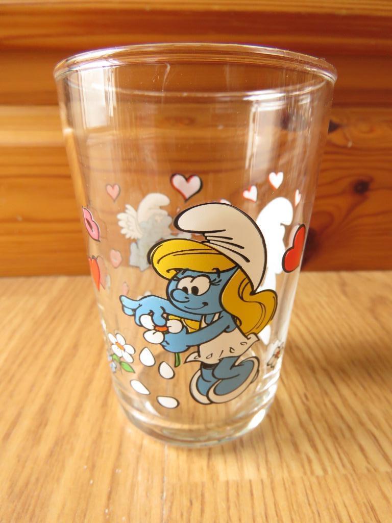 verre les Schtroumpfs amoureux de 2014, Ophalen of Verzenden, Zo goed als nieuw, Frisdrankglas