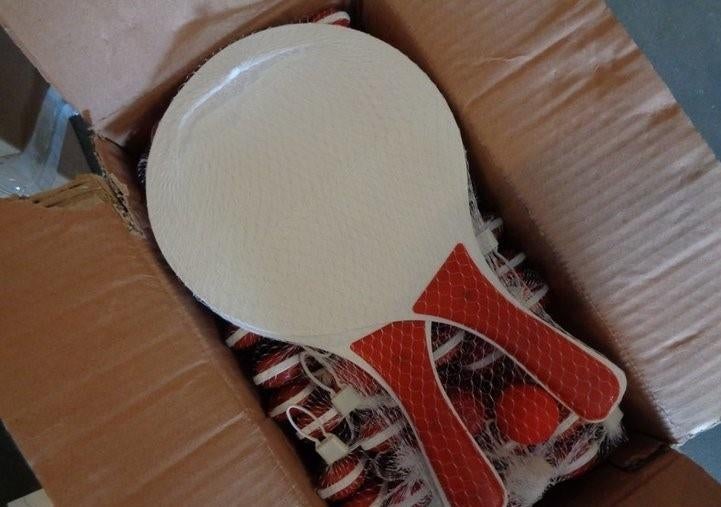 Partij beachball set wit rood met bal, Ophalen of Verzenden, Nieuw