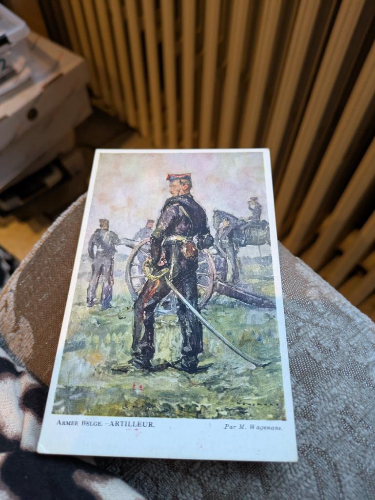 Armée belge - artilleur, Ophalen of Verzenden, Landmacht, Foto of Poster
