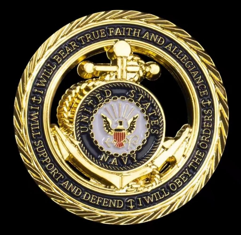Herdenkingsmunt van de Amerikaanse marine, US Navy, Verzenden, Overige materialen