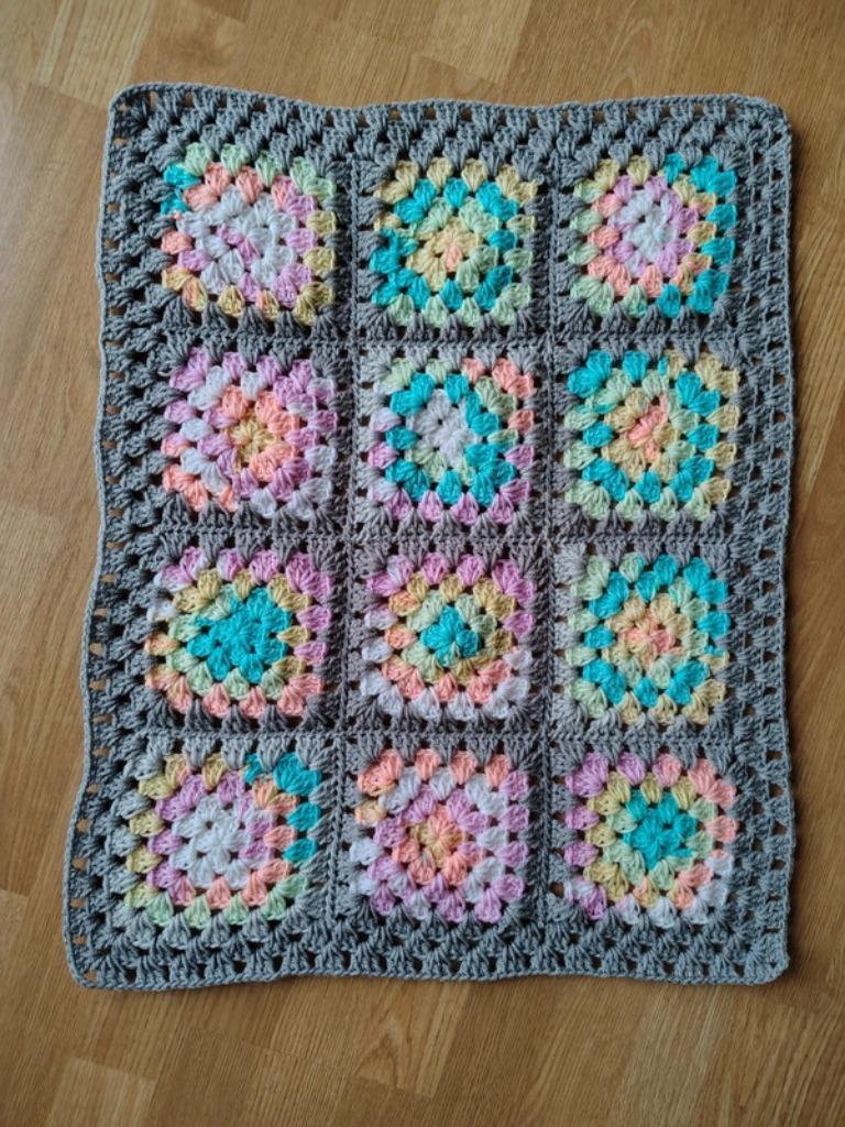 Gehaakt baby dekentje in zomerse kleuren, Ophalen of Verzenden