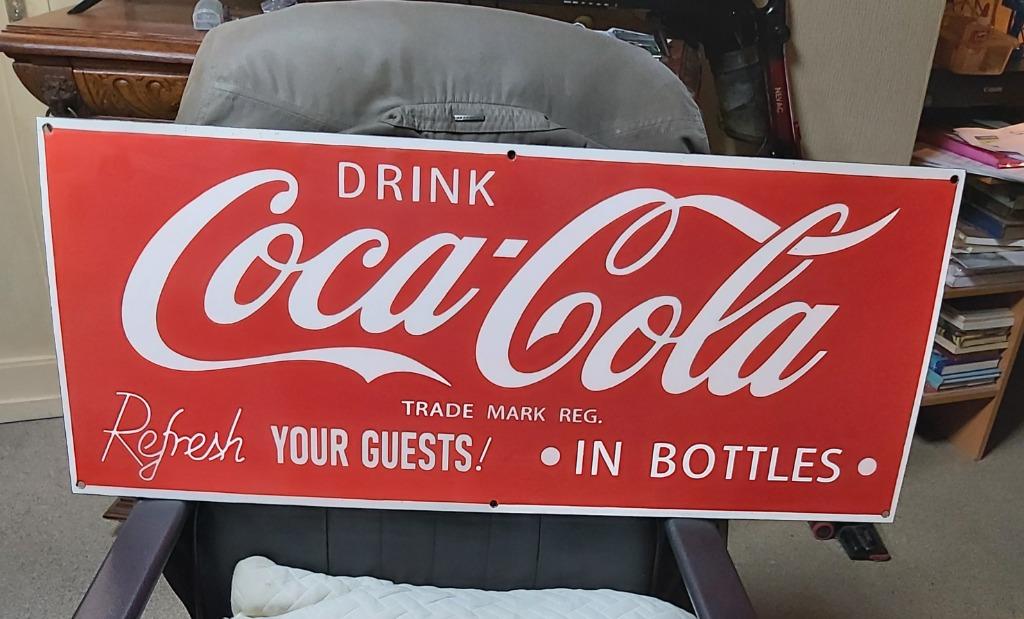 emaille reclamebord Coca-cola, Verzamelen, Ophalen, Nieuw, Reclamebord