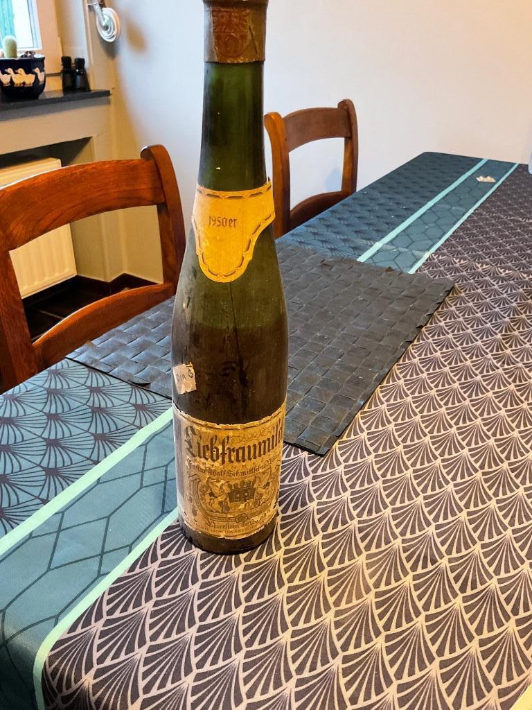 LIEBFRAUMILCH 1950 bouteille de vin, Collections, Vins, Enlèvement, Autres régions, Vin blanc
