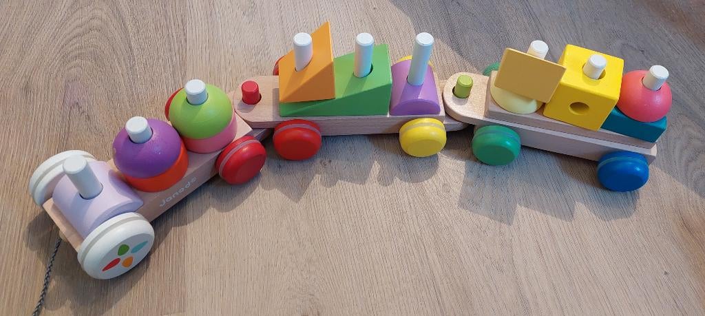 Janod trein 2x, Ophalen, Zo goed als nieuw, Duw- of Trekspeelgoed