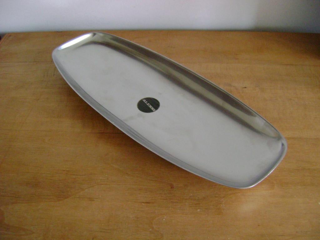 vintage Alessi design inox serveerschaal jaren 80, Ophalen of Verzenden