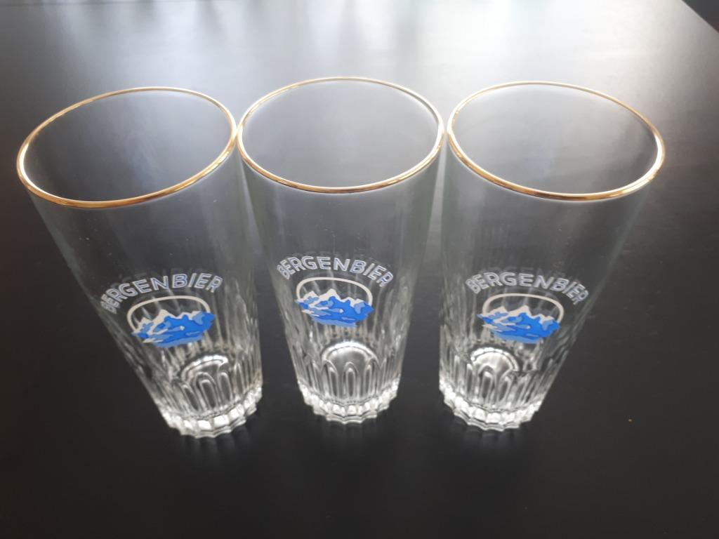 3 verres de bière Bergen, Collections, Enlèvement, Comme neuf, Verre à bière