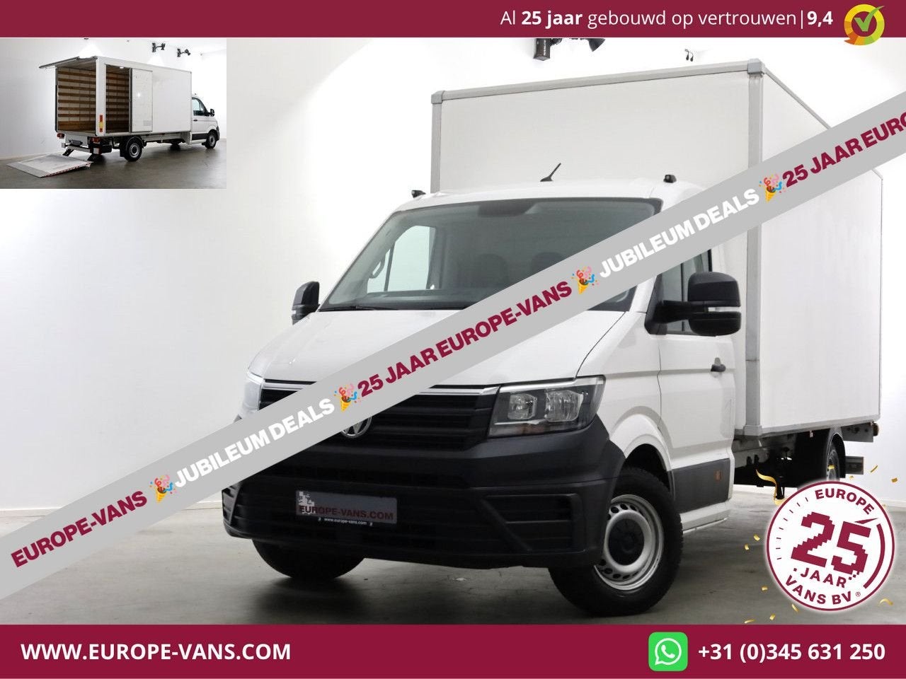Volkswagen Crafter 35 2.0 TDI 140pk Bakwagen met laadklep en, Wit, Onderhoudsboekje, Te koop, 0 g/km