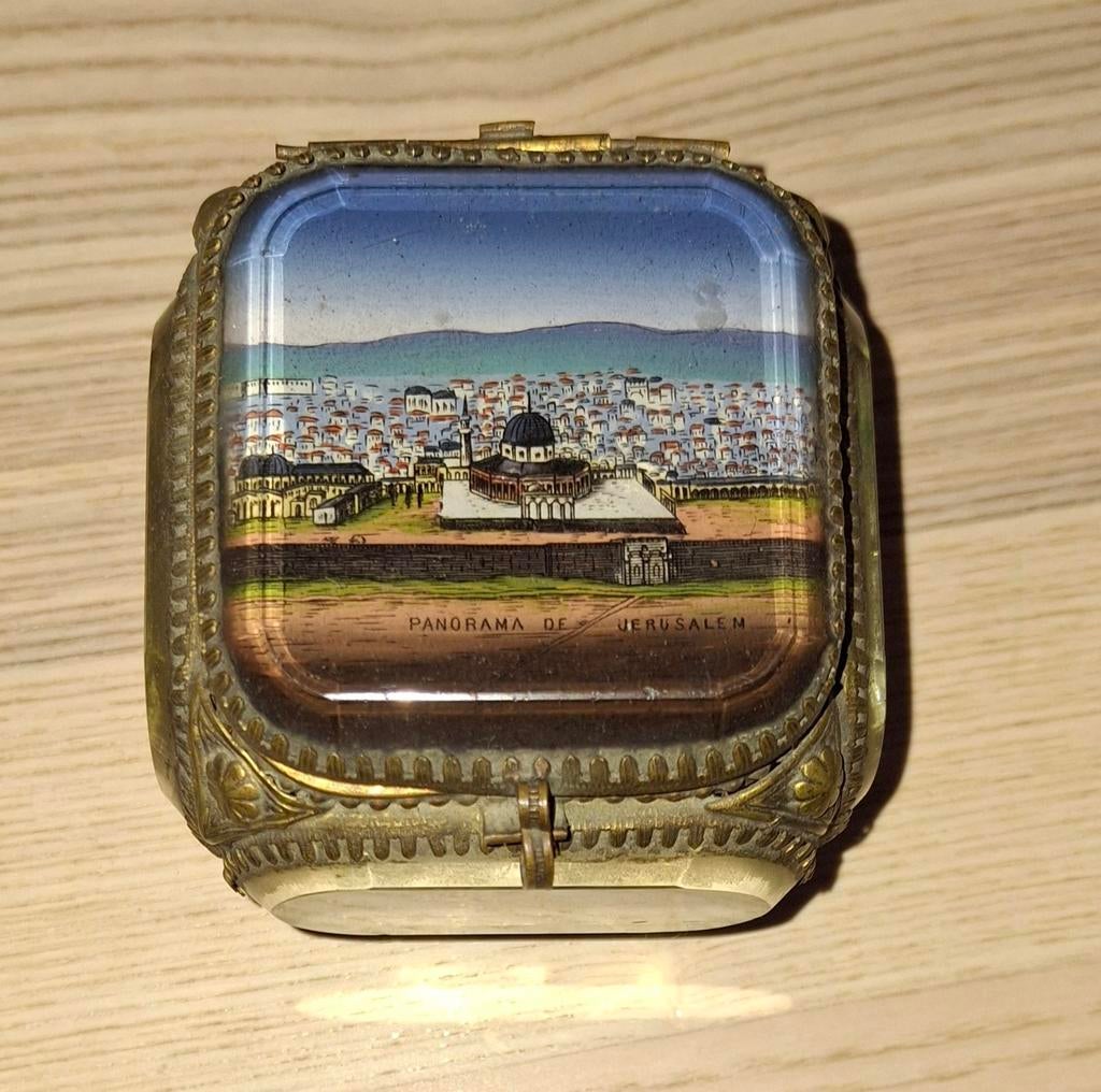 VINTAGE antieke juwelendoos JERUSALEM, Antiek en Kunst, Ophalen of Verzenden